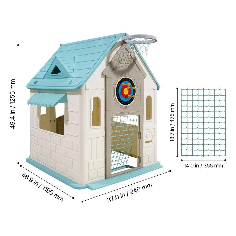  Outdoor Playhouse Cottage Five In One Toddlers Safe -  ToylandEU™