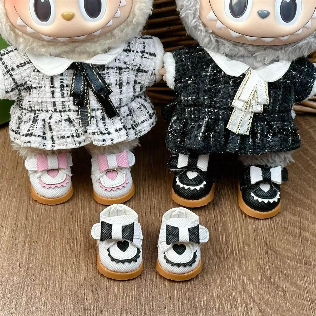 For 10cm Cotton Doll Princess Leather Shoes BJD Accessories 3.8cm Color Matching Shoes for 15-17cm Labubu Outfit -  ToylandEU™