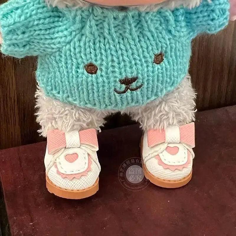  For 10cm Cotton Doll Princess Leather Shoes BJD Accessories 3.8cm Color Matching Shoes for 15-17cm Labubu Outfit -  ToylandEU™
