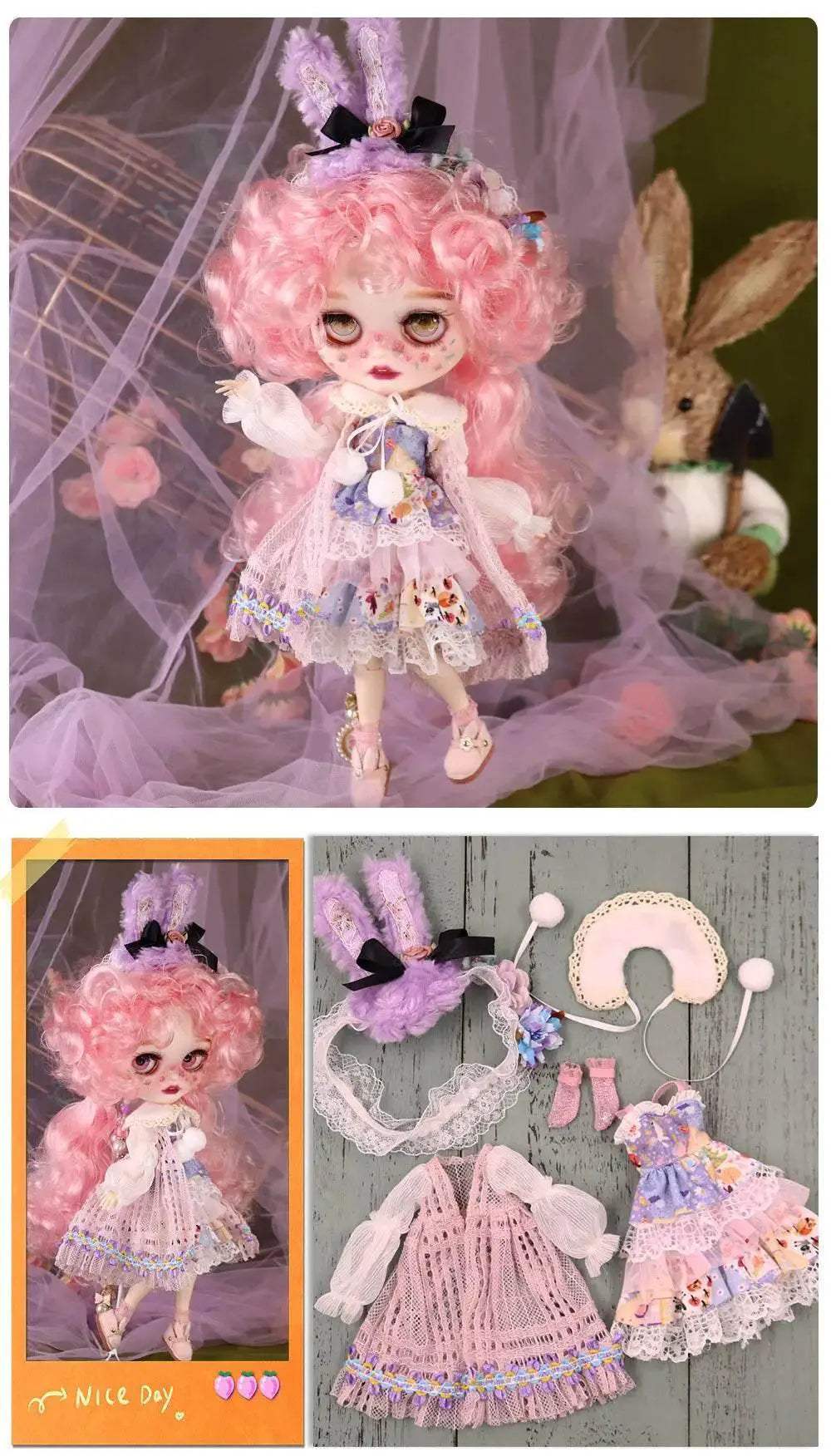 Outfits For ICY DBS Blyth Dolls Alice In Wonderland Dress - ToylandEU