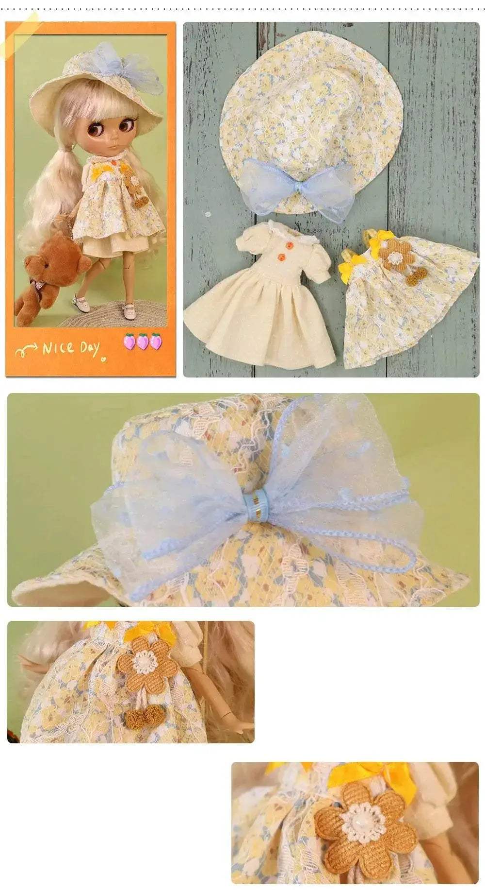 Outfits For ICY DBS Blyth Dolls Alice In Wonderland Dress - ToylandEU