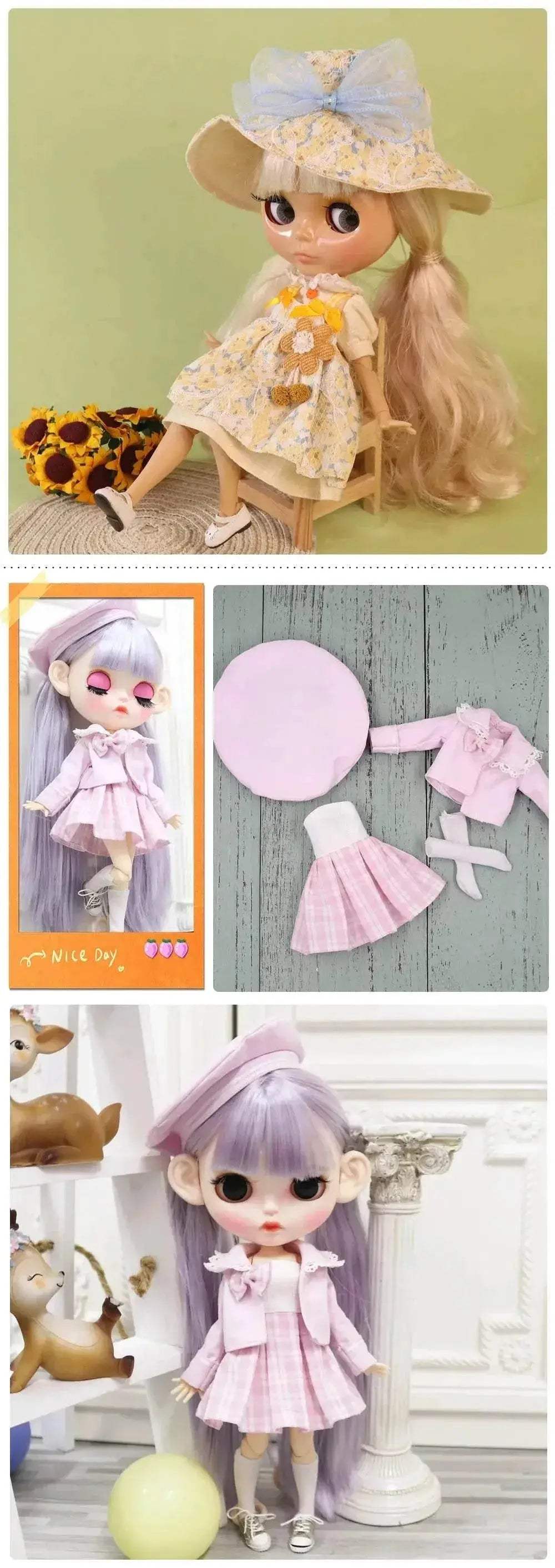 Outfits For ICY DBS Blyth Dolls Alice In Wonderland Dress - ToylandEU