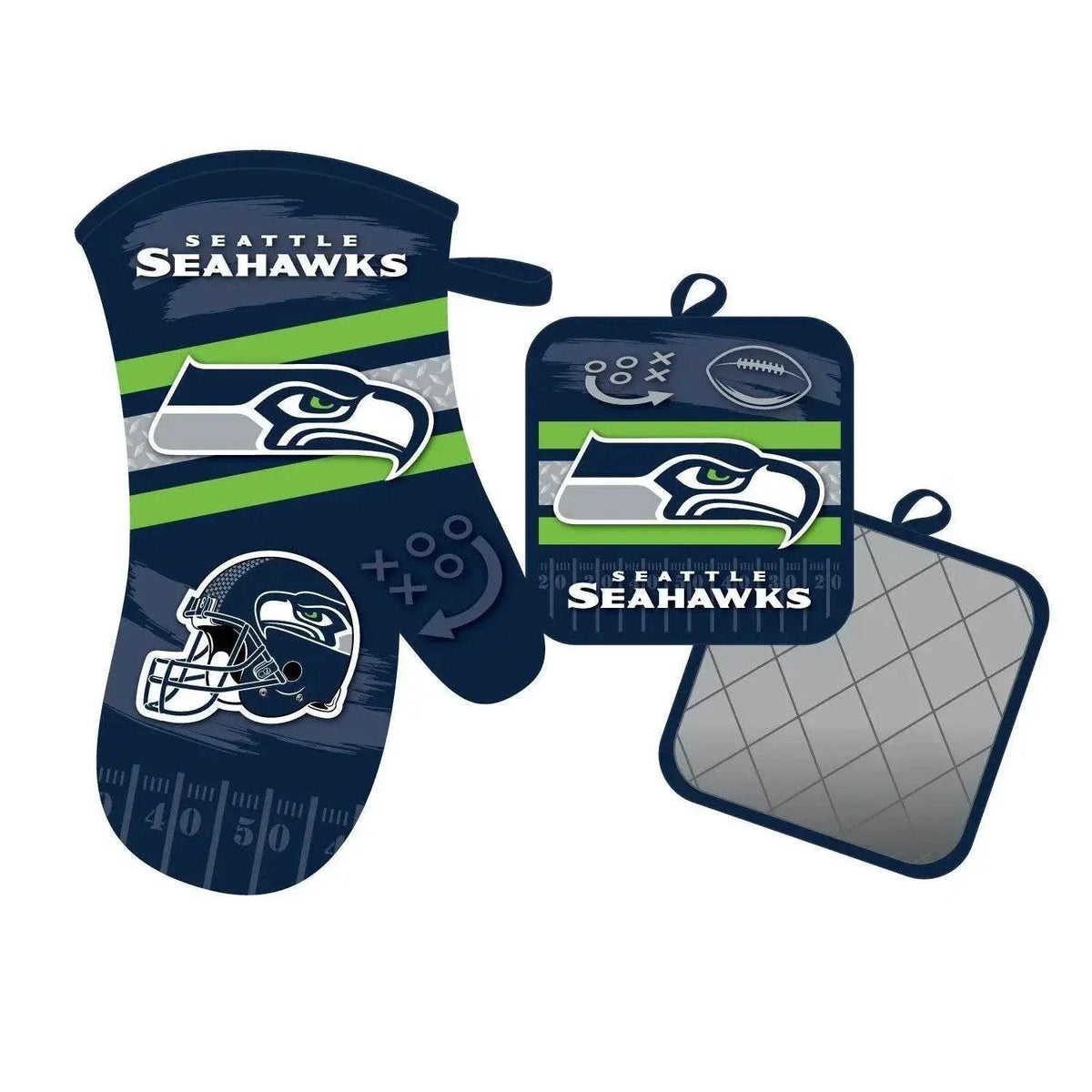  Seattle Seahawks Oven Mitt And Pot Holder Set Mojo Licensed -  ToylandEU™