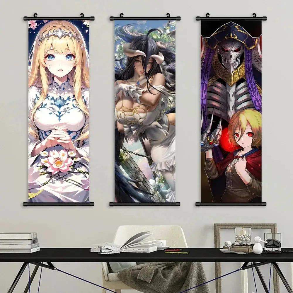 Overlord Anime Canvas Wall Art Hanging Scrolls Vibrant Print - ToylandEU