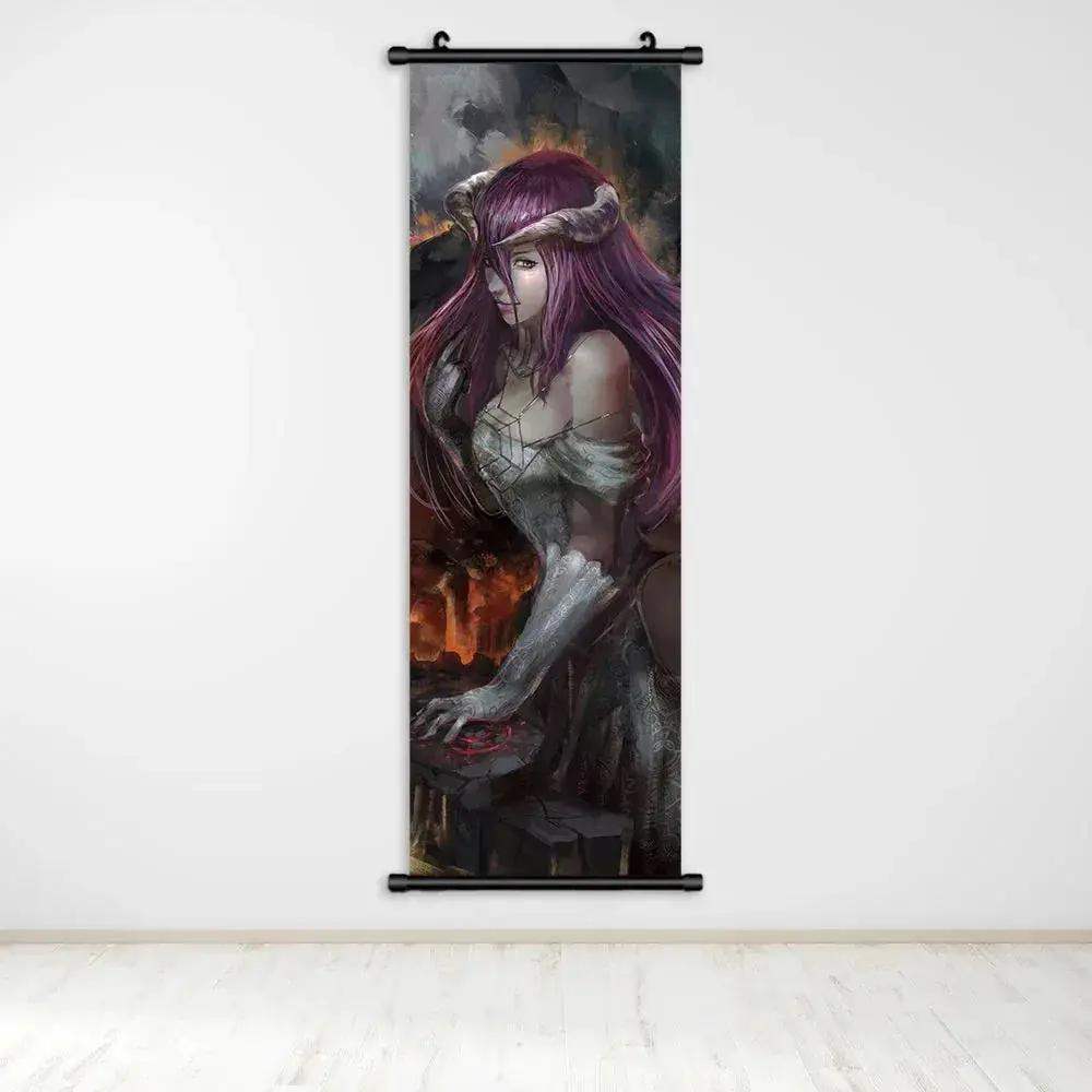 Overlord Anime Canvas Wall Art Hanging Scrolls Vibrant Print - ToylandEU