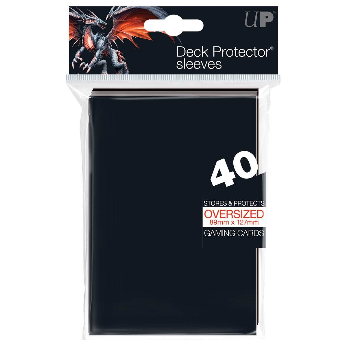 Oversized Black Deck Protectors 40Ct For Magic Gathering - ToylandEU