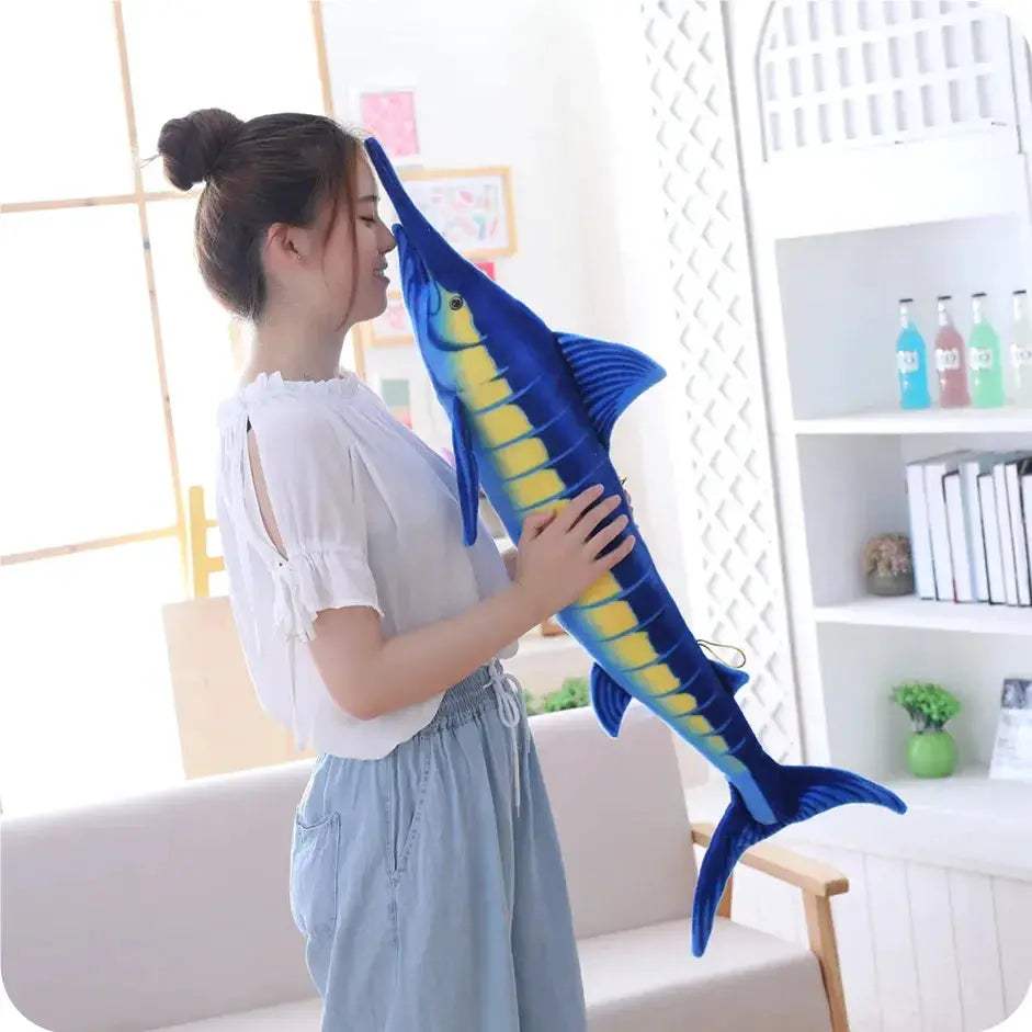 Oversized Blue Marlin Plush Toy Ultra Soft Gift Ready - ToylandEU