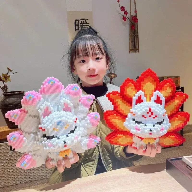 Oversized Nine Tailed Fox Puzzle Block Toy Birthday Gift - ToylandEU