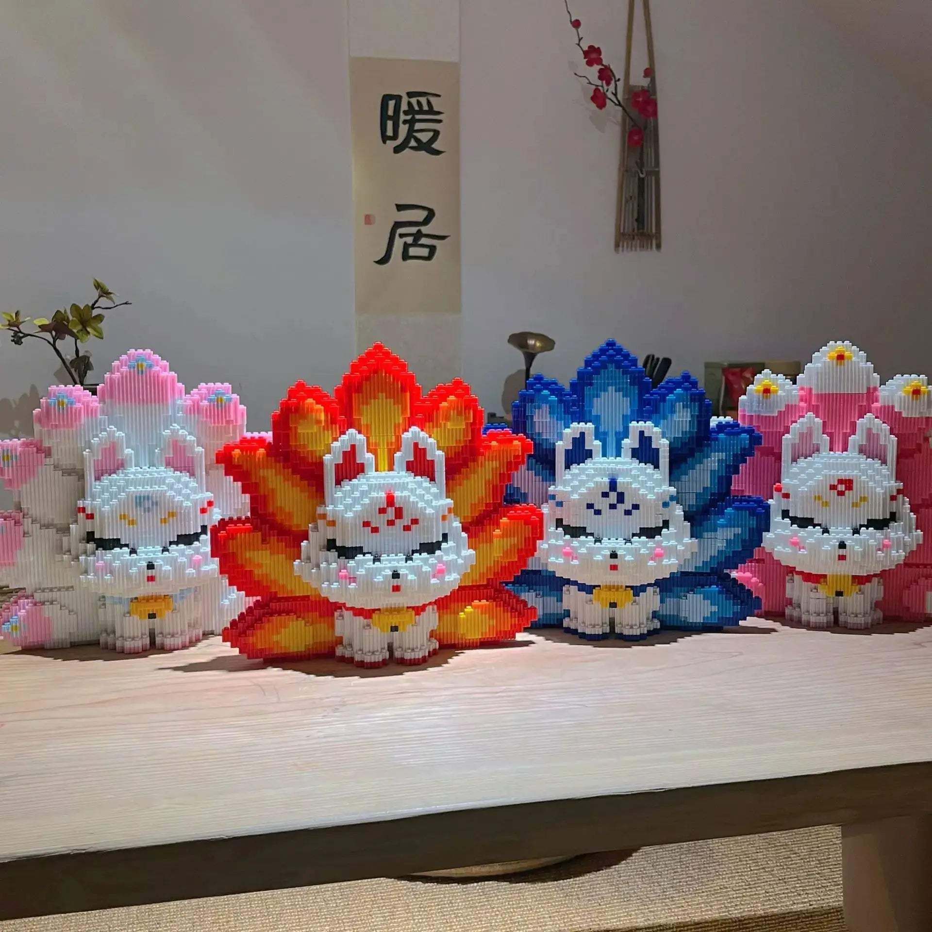 Oversized Nine Tailed Fox Puzzle Block Toy Birthday Gift - ToylandEU