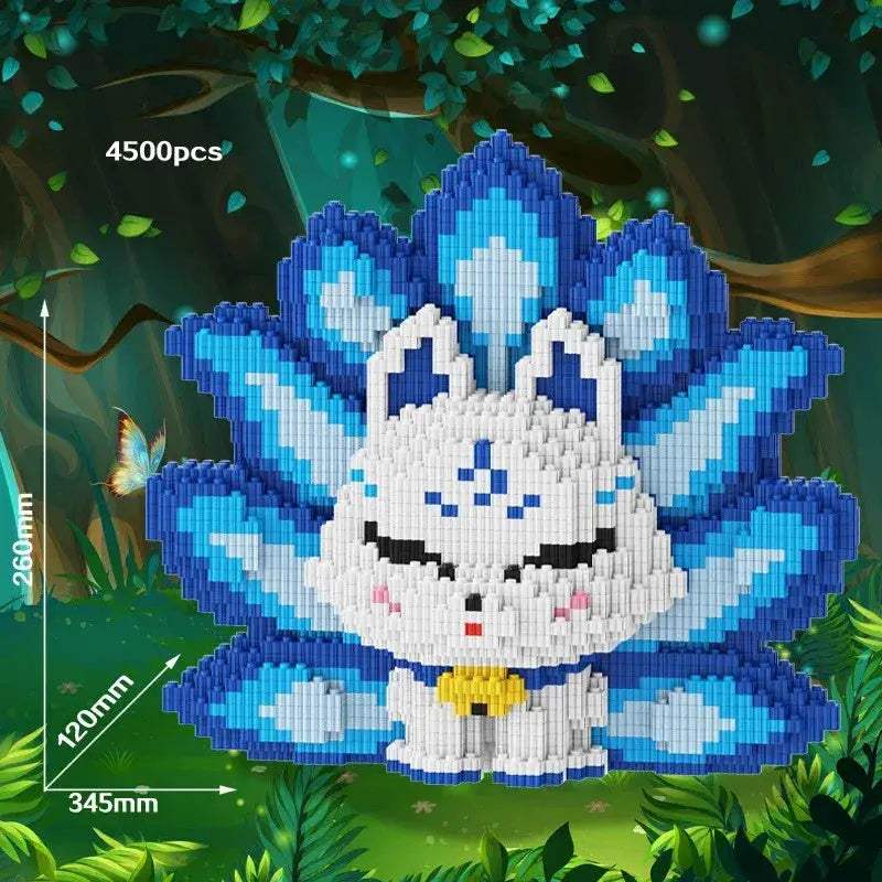 Oversized Nine Tailed Fox Puzzle Block Toy Birthday Gift - ToylandEU