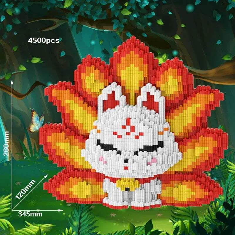 Oversized Nine Tailed Fox Puzzle Block Toy Birthday Gift - ToylandEU
