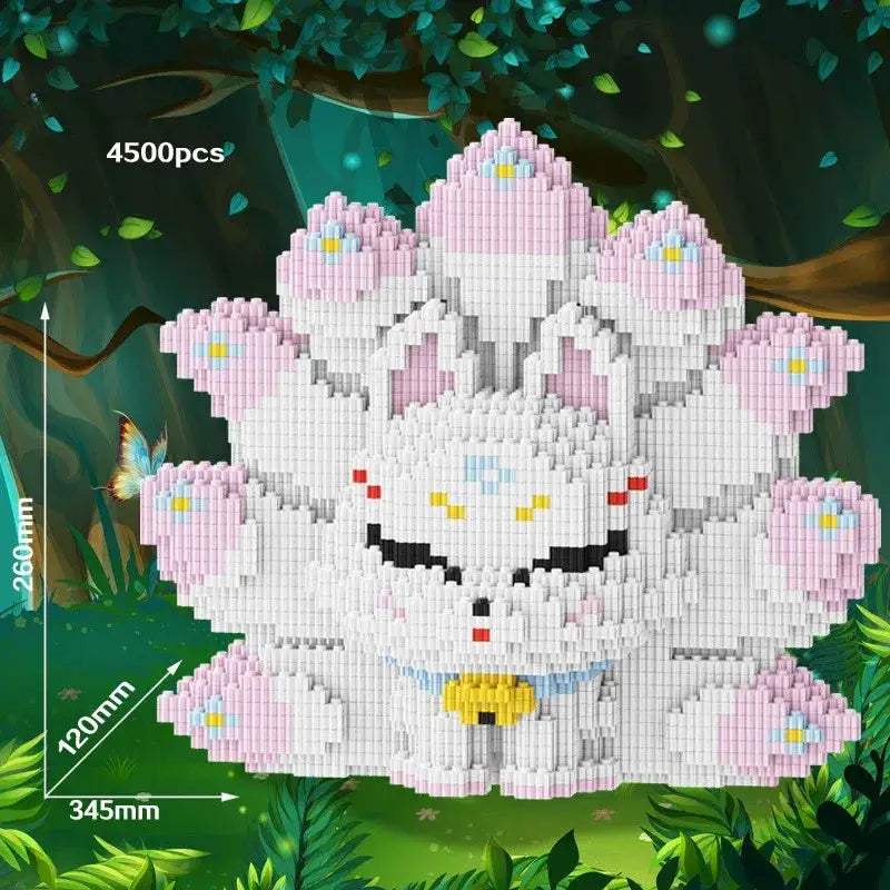 Oversized Nine Tailed Fox Puzzle Block Toy Birthday Gift - ToylandEU