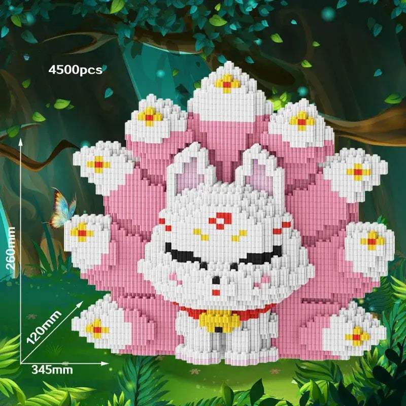 Oversized Nine Tailed Fox Puzzle Block Toy Birthday Gift - ToylandEU