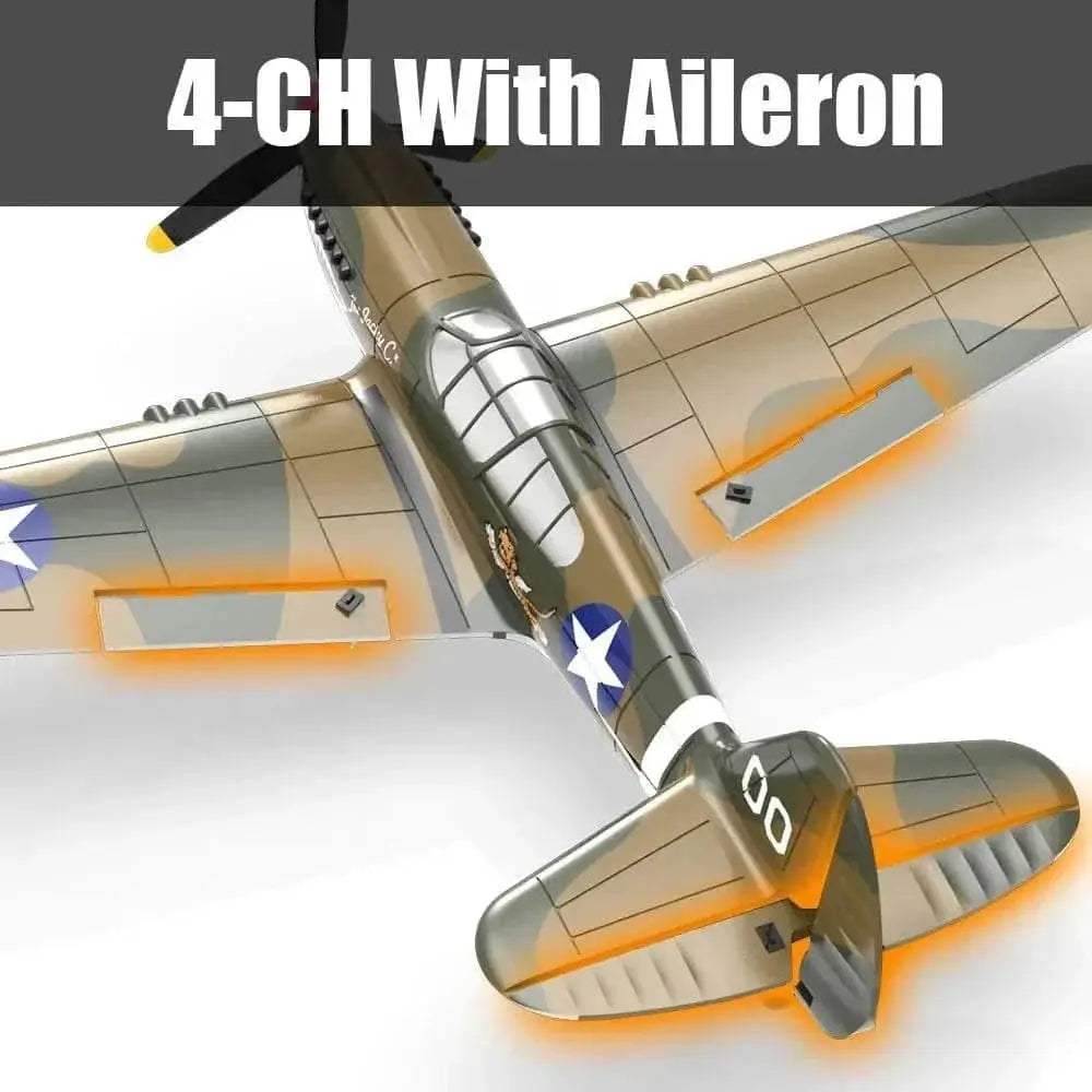P-40 RC Aircraft P40 Fighter 400mm Wingspan 4CH Gyro Airplane - ToylandEU