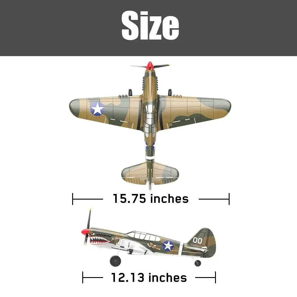 P-40 RC Aircraft P40 Fighter 400mm Wingspan 4CH Gyro Airplane - ToylandEU