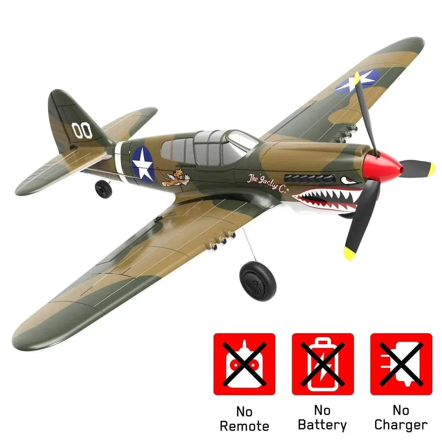 P-40 RC Aircraft P40 Fighter 400mm Wingspan 4CH Gyro Airplane - ToylandEU