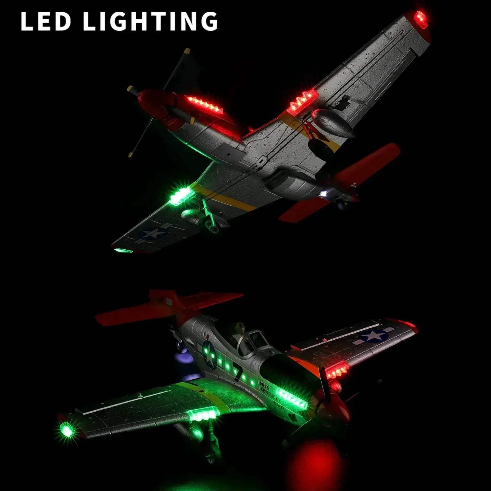 P51 Mustang RC Plane With Lights And Brushless Motor - ToylandEU