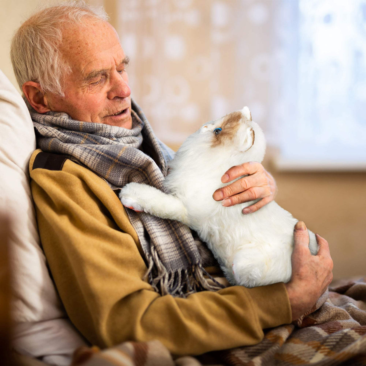 Therapy Cat Plush | Lifelike Realistic Look | Soft Calming Texture | Dementia Care