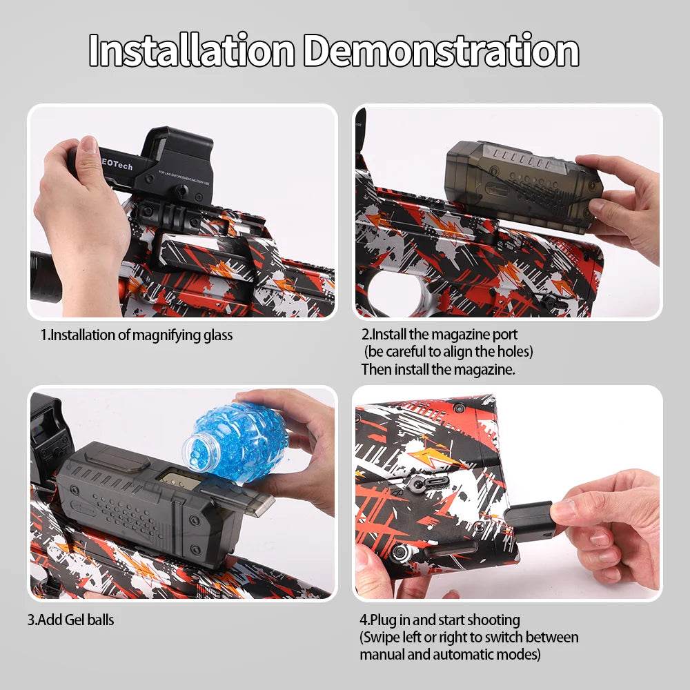 P90 Electric Gel Gun Toy Gun for Outdoor Shooting Games - ToylandEU