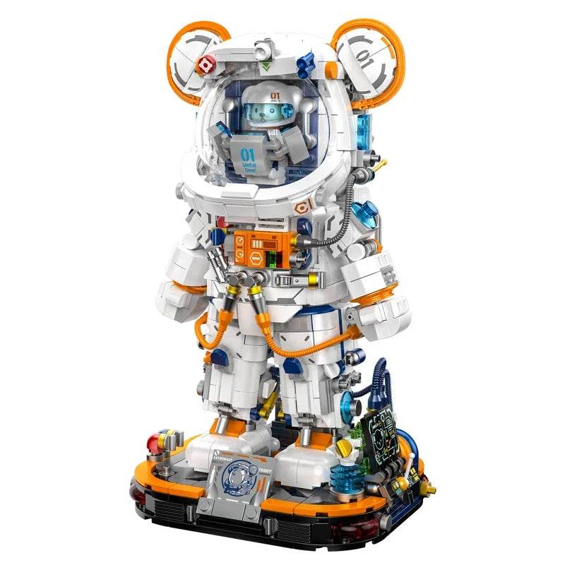PANLOS Astronaut Teddy Bear Building Blocks Toys with LED - ToylandEU