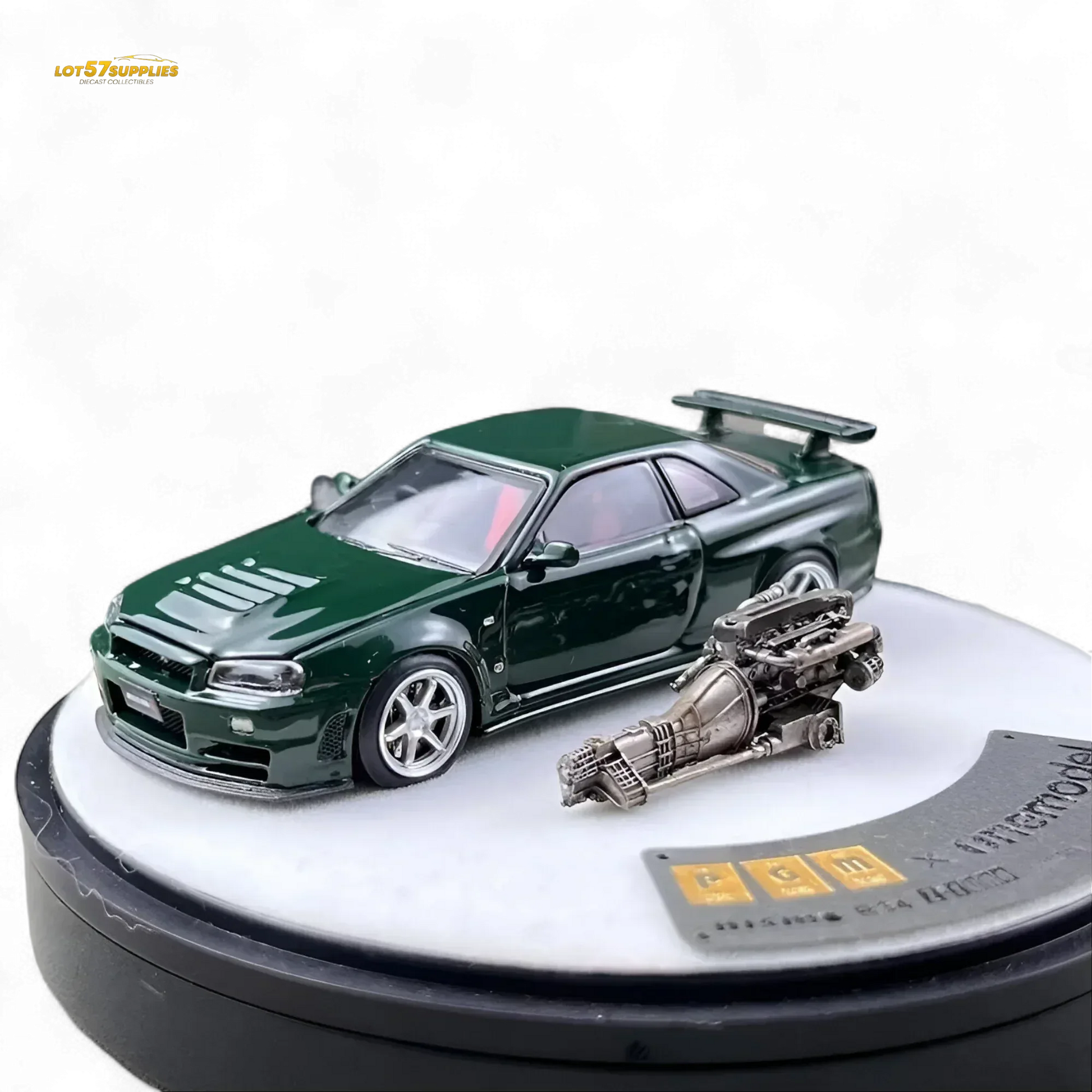 PGM Nissan GTR R34 Z-TUNE - British Green 1:64 Luxury Box 1:64 - ToylandEU
