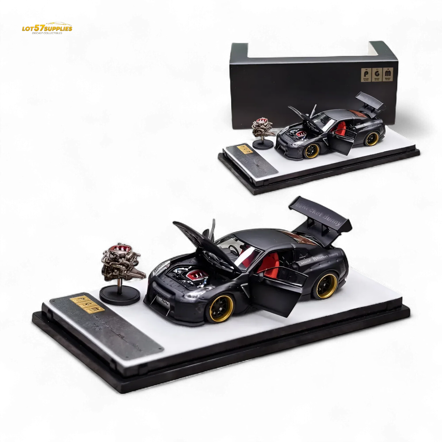 PGM Rocket Bunny R35 Matte Black 1:64 - ToylandEU