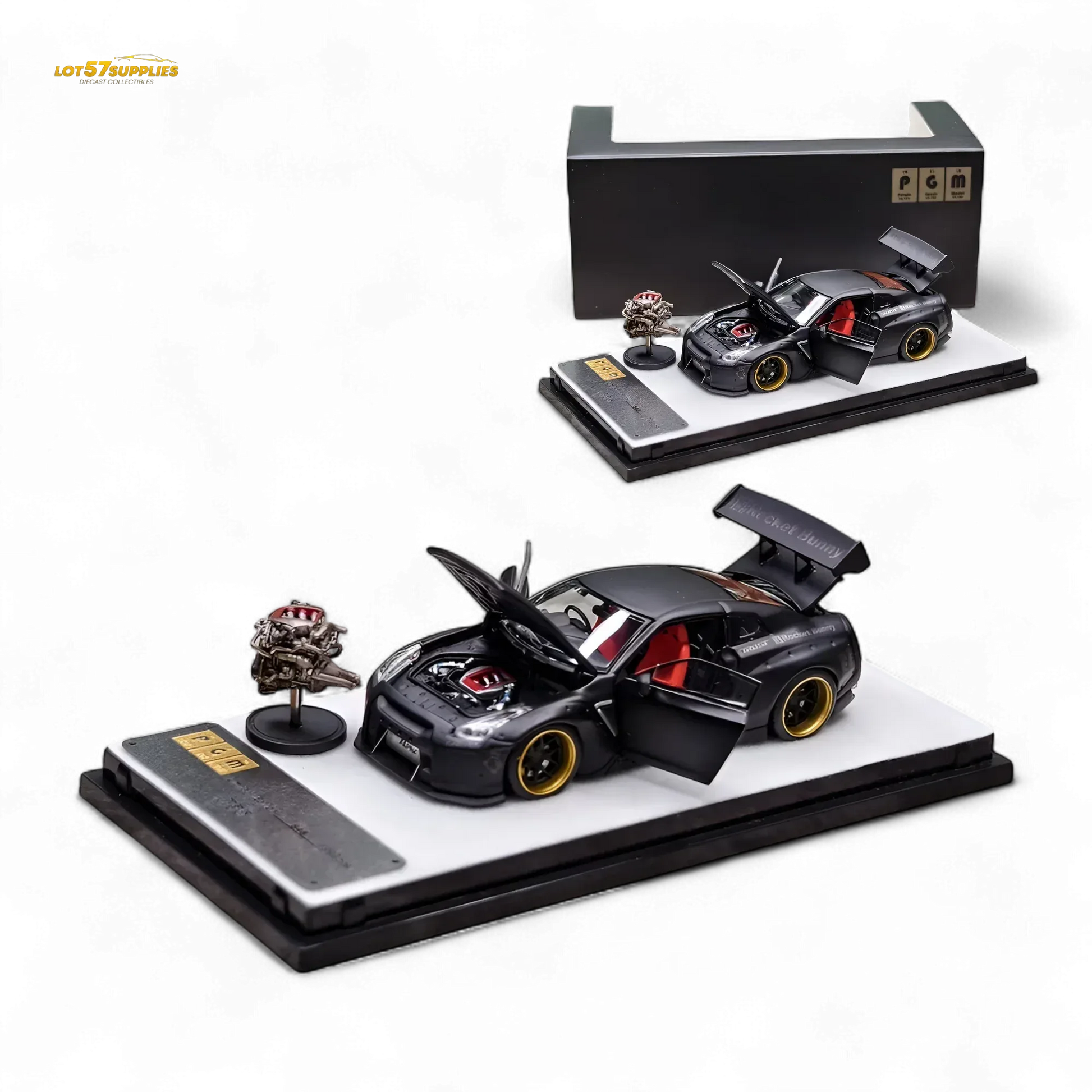 PGM Rocket Bunny R35 Matte Black 1:64 - ToylandEU