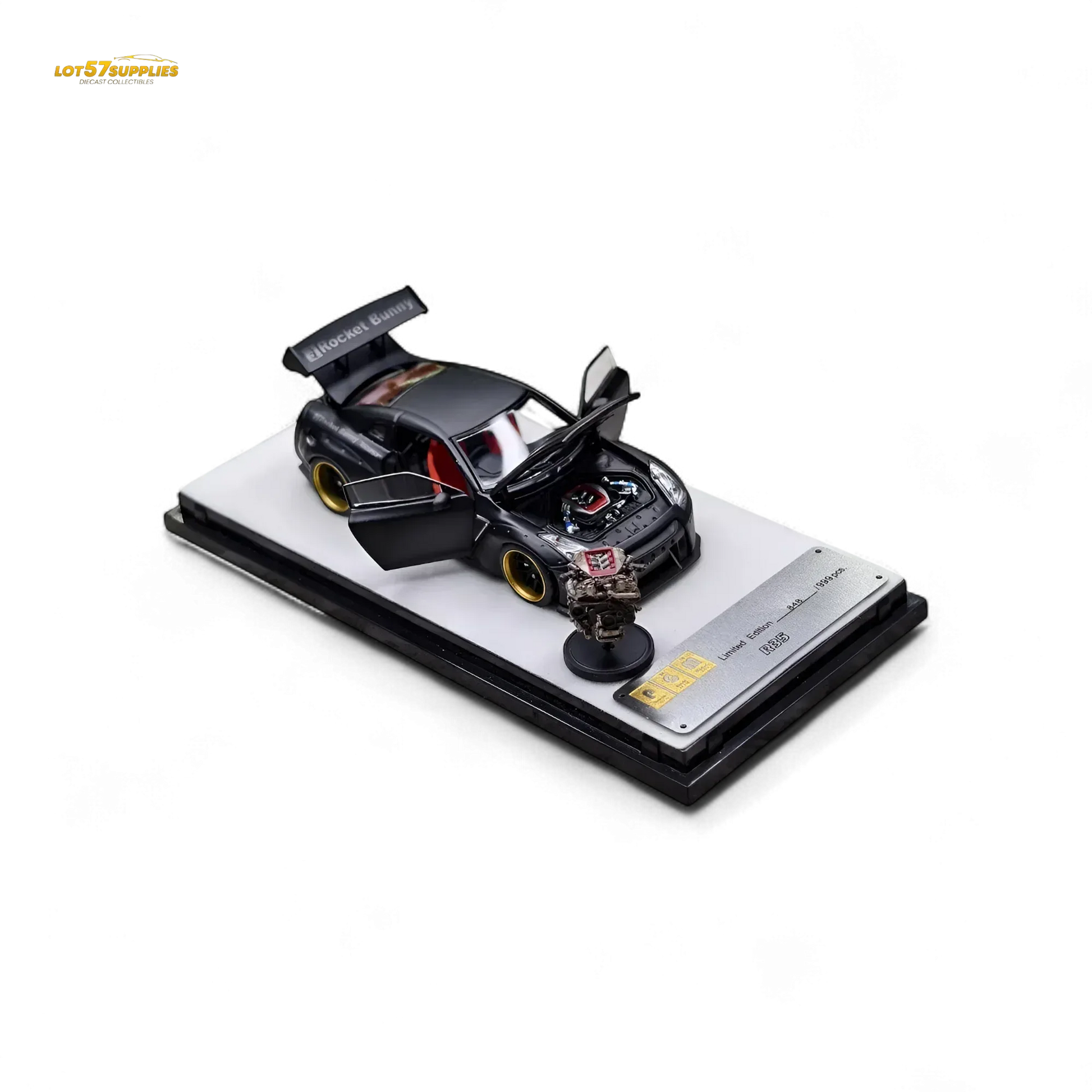 PGM Rocket Bunny R35 Matte Black 1:64 - ToylandEU