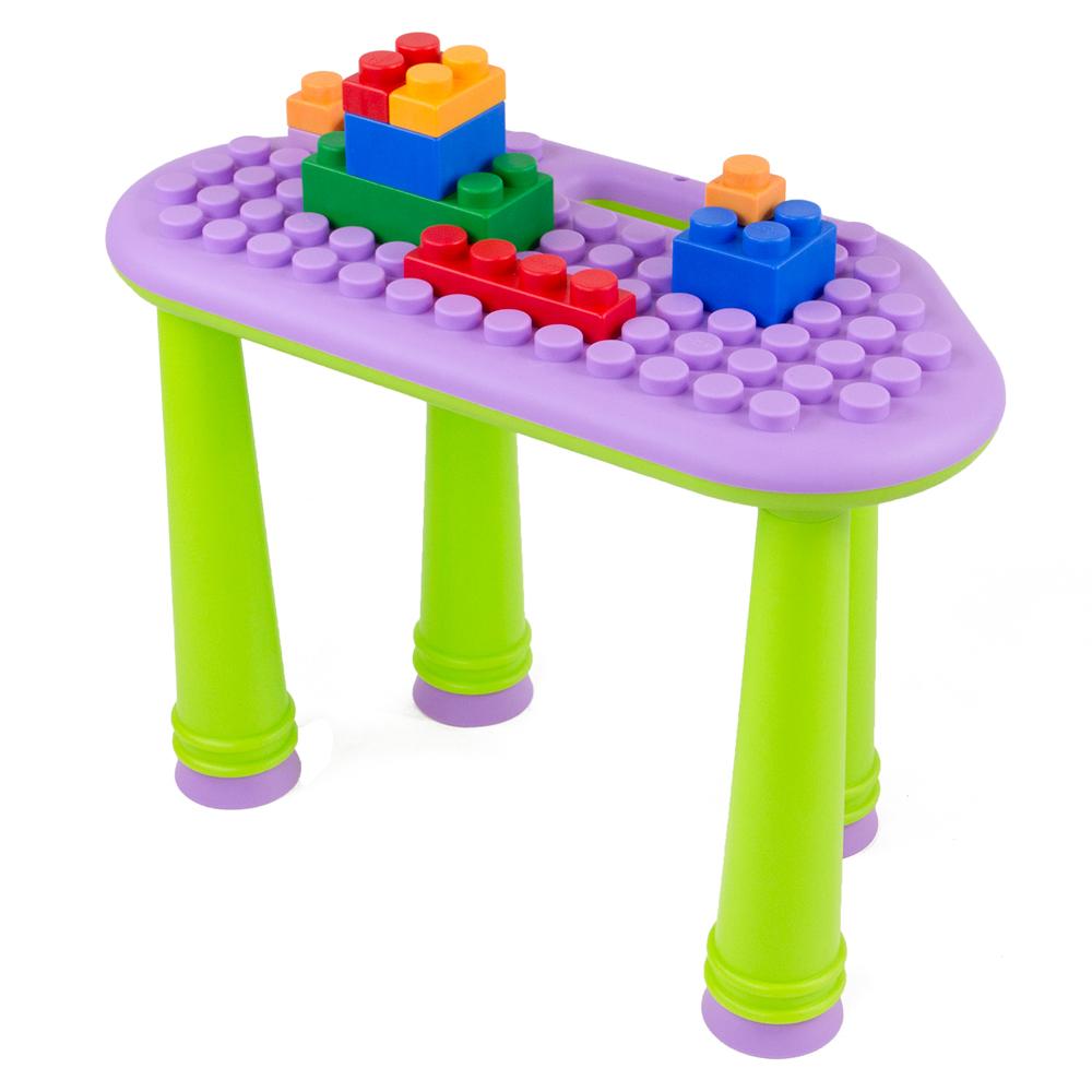 Soft Building Blocks Table UNiPetal (Pink) - Fun-Inspired Development Toys for Babies, Toddlers, and Kids of All Ages