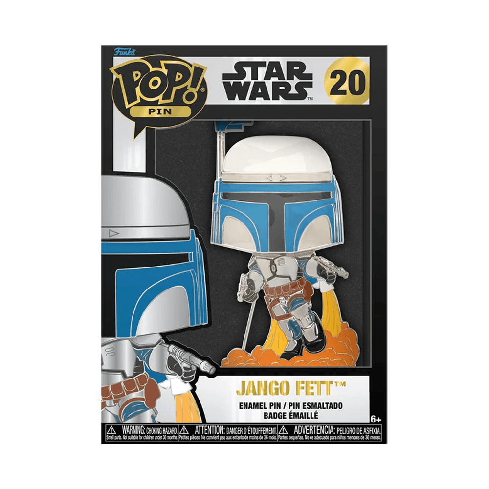 POP Pins 4 Inch Metal Enamel Jango Fett | Toylandeu™