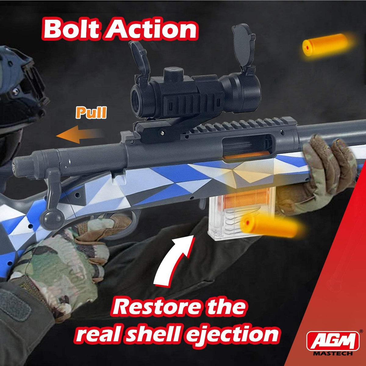 M24 Foam Dart Blaster | Shell Ejecting | Includes 40 Darts | Youth