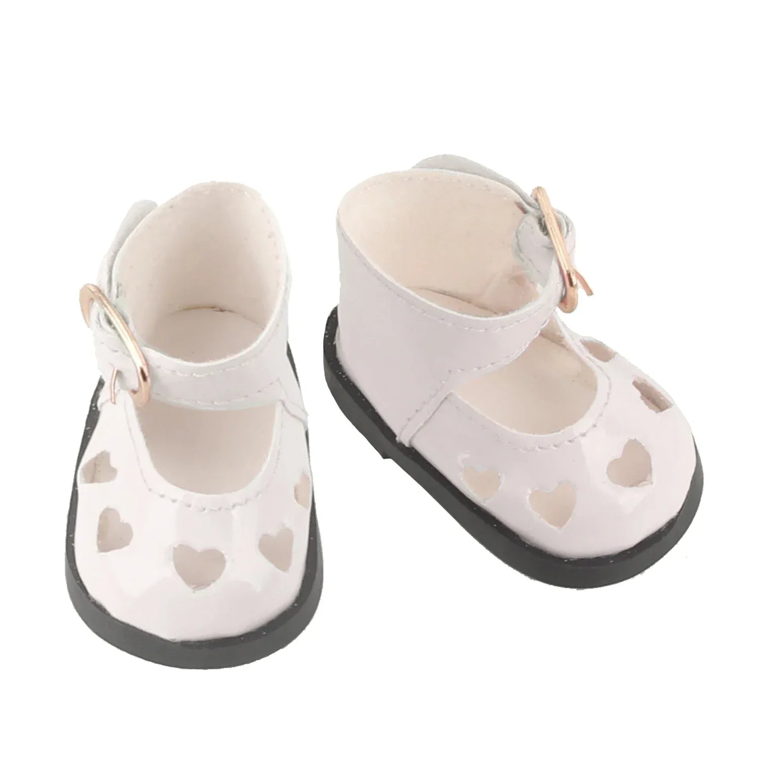 PU Leather Heart Bow Doll Shoes For 14 Inches Dolls - ToylandEU