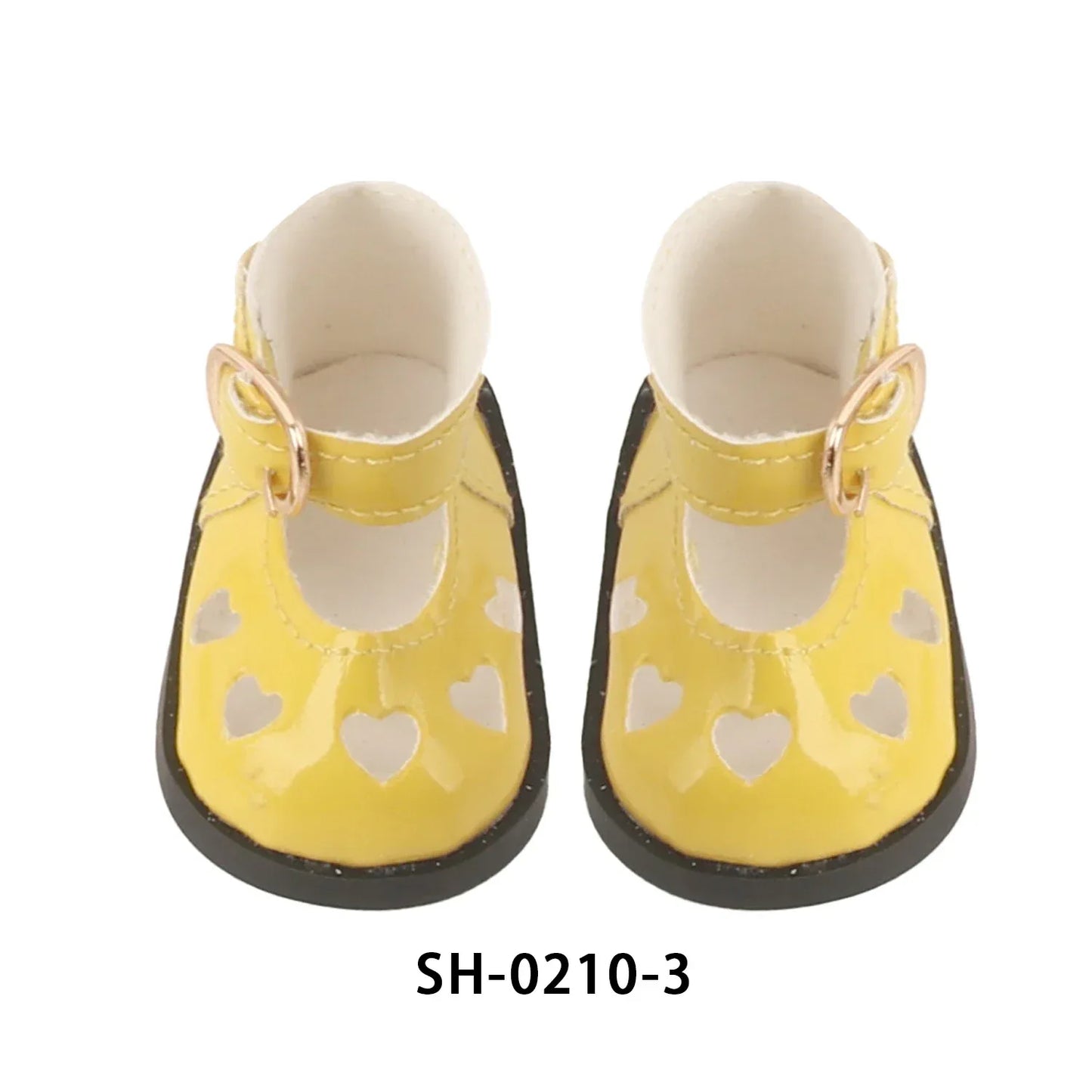 PU Leather Heart Bow Doll Shoes For 14 Inches Dolls - ToylandEU