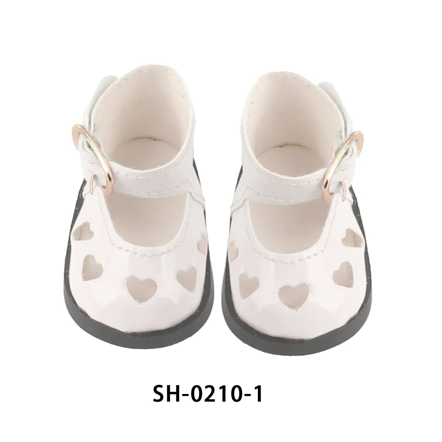 PU Leather Heart Bow Doll Shoes For 14 Inches Dolls - ToylandEU