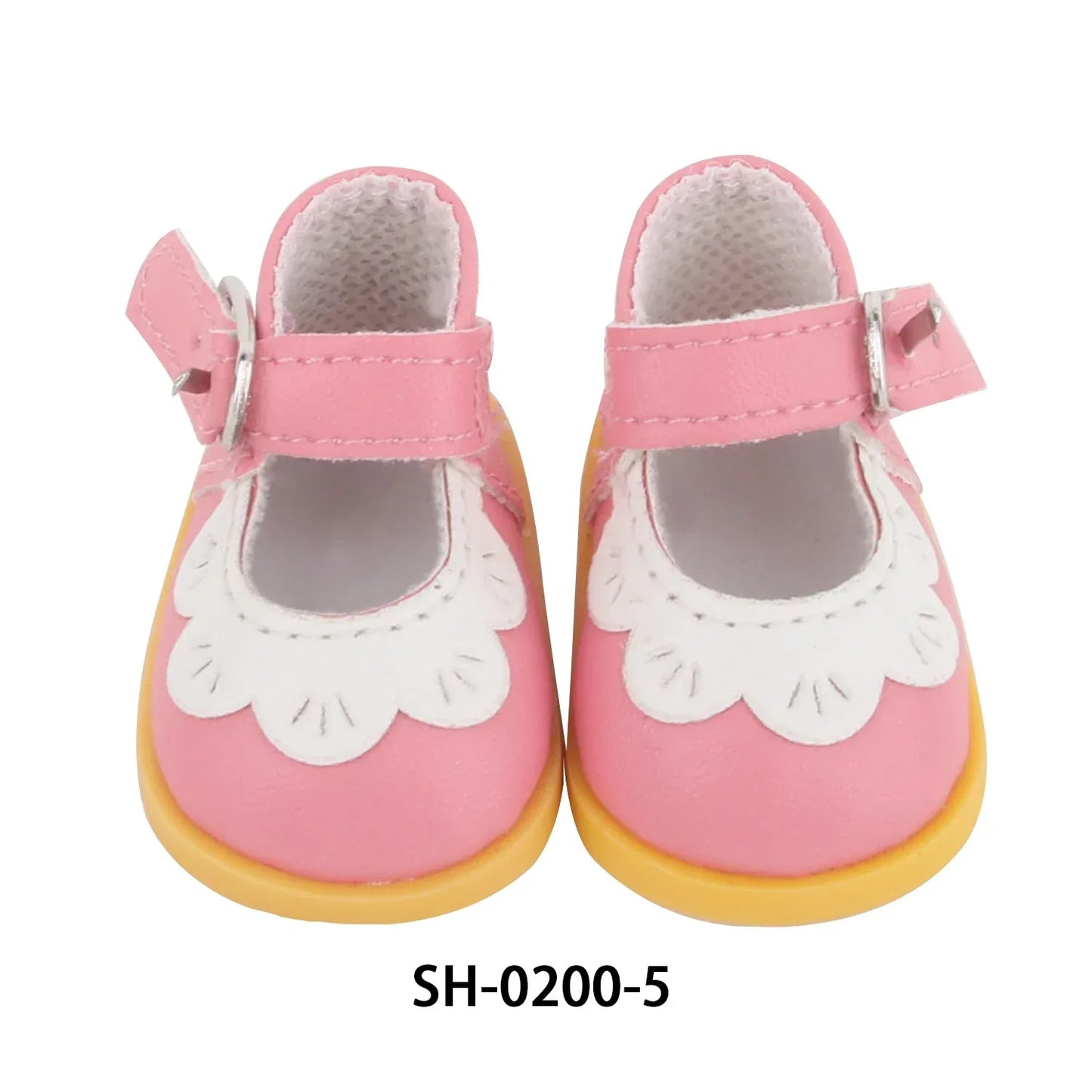 PU Leather Heart Bow Doll Shoes For 14 Inches Dolls - ToylandEU