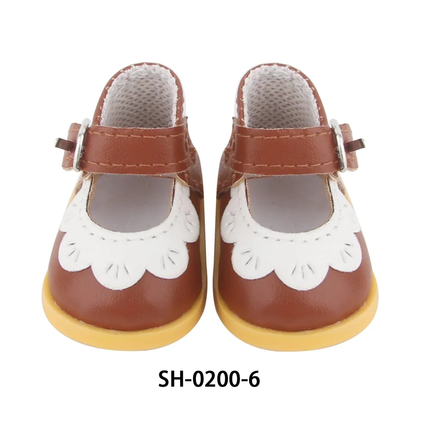 PU Leather Heart Bow Doll Shoes For 14 Inches Dolls - ToylandEU