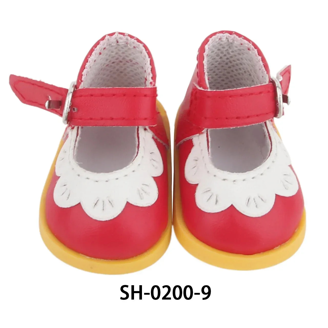 PU Leather Heart Bow Doll Shoes For 14 Inches Dolls - ToylandEU