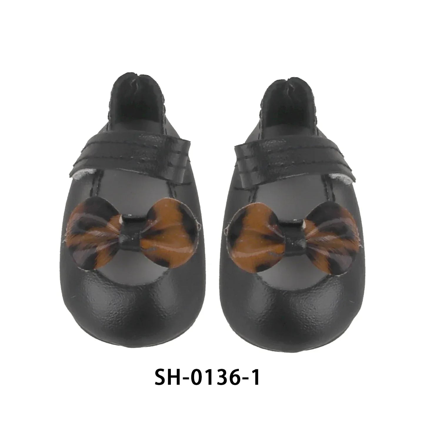 PU Leather Heart Bow Doll Shoes For 14 Inches Dolls - ToylandEU