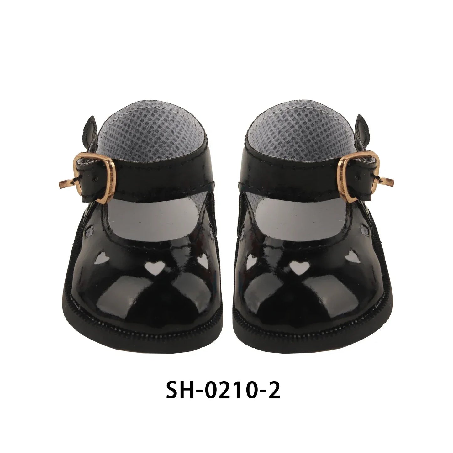 PU Leather Heart Bow Doll Shoes For 14 Inches Dolls - ToylandEU