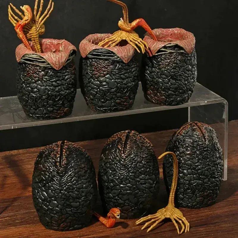  6-Pcs Set Alien Covenant PVC Figures Facehugger Chestburster Eggs 7-8 cm Unisex -  ToylandEU™