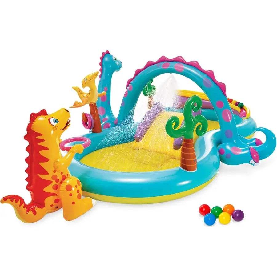  PVC Outdoor Pool With Slide And Climbing Wall Durable -  ToylandEU™