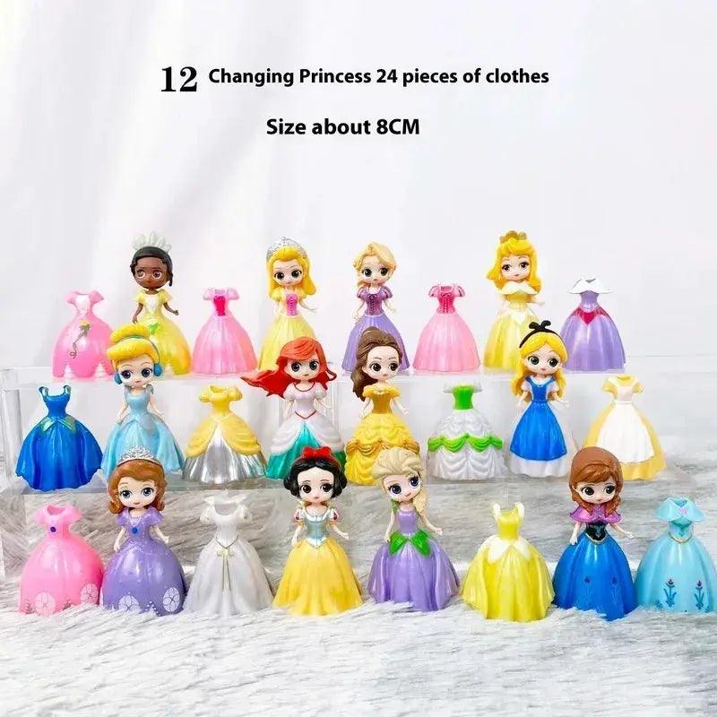 PVC Princess Action Figures Interchangeable Clothes Pro -  ToylandEU™