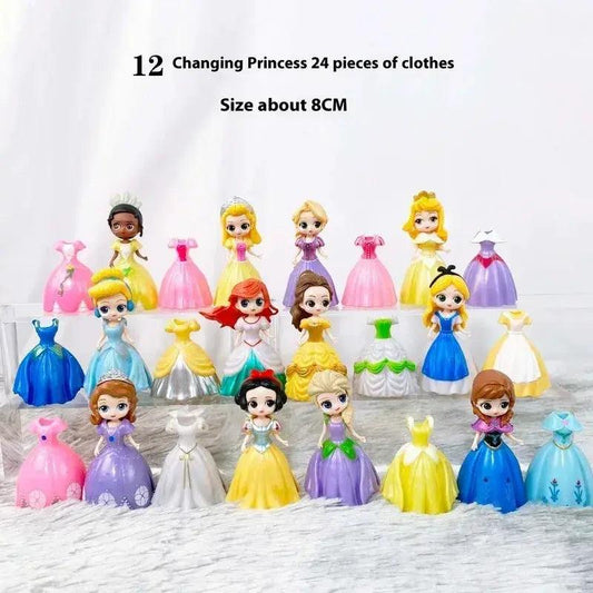  PVC Princess Action Figures Interchangeable Clothes Pro -  ToylandEU™