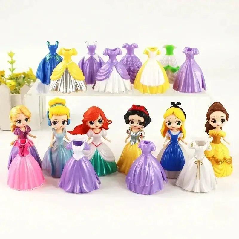  PVC Princess Action Figures Interchangeable Clothes Pro -  ToylandEU™