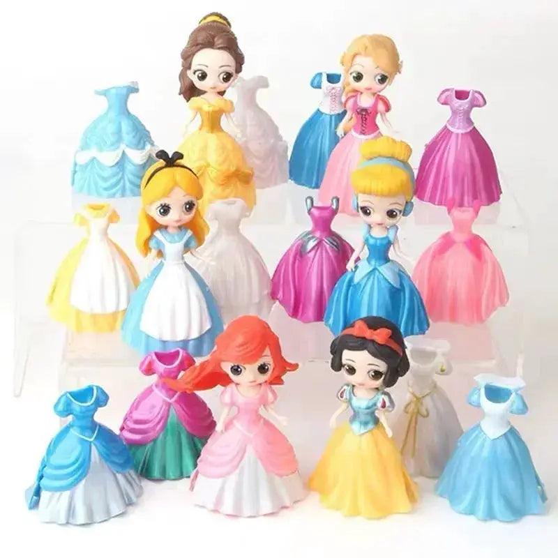 PVC Princess Action Figures Interchangeable Clothes Pro -  ToylandEU™