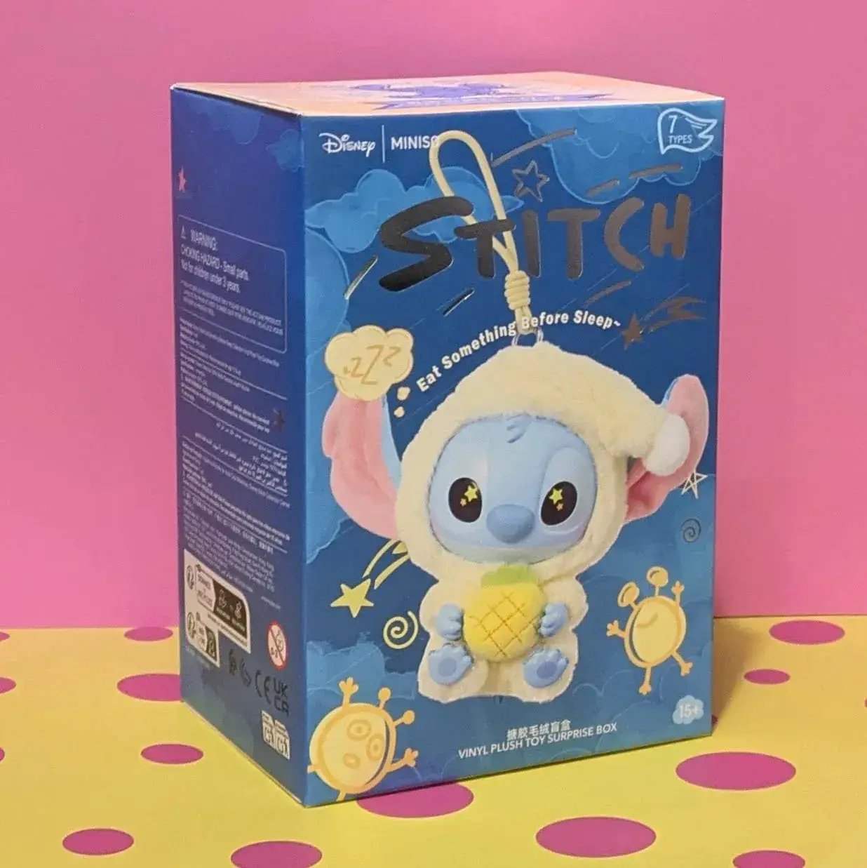 [In Stock] MINISO Stitch Eat Something Before Sleep Plush Keychain Blind Box - Ralphie's Funhouse