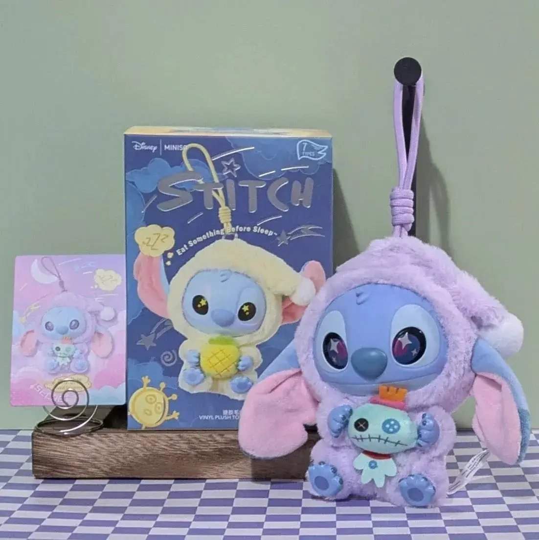 [In Stock] MINISO Stitch Eat Something Before Sleep Plush Keychain Blind Box - Ralphie's Funhouse