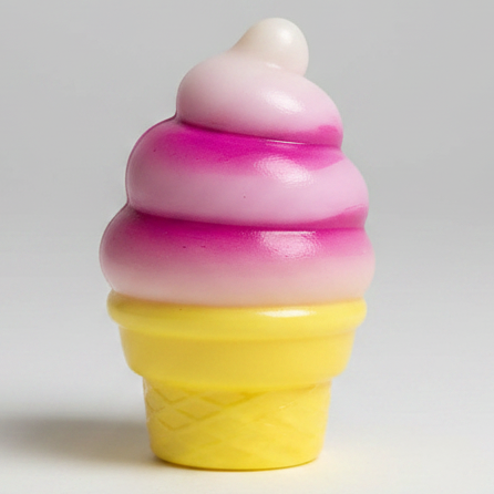 Ice Cream Cone Squishy | Play Goro | Gelatin | Magenta White Swirl