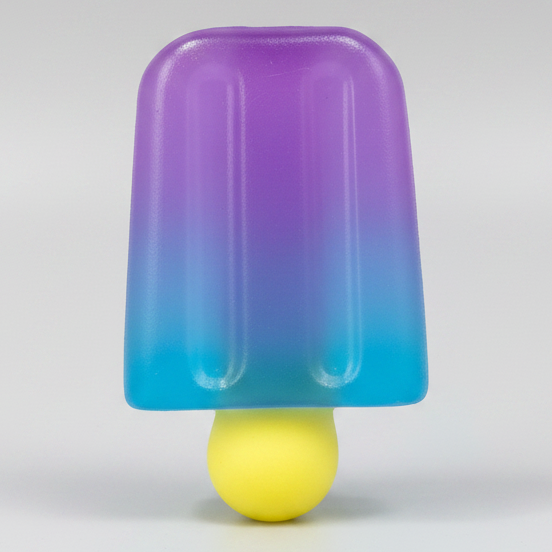Gelatin Squish Toy | Purple Blue Ice Cream Popsicle | Brand Play Goro | One Size