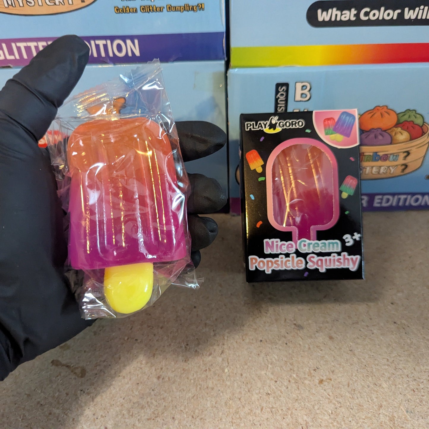 Gelatin Popsicle Toy | Color Shift Orange Magenta | Soft Squishy Texture